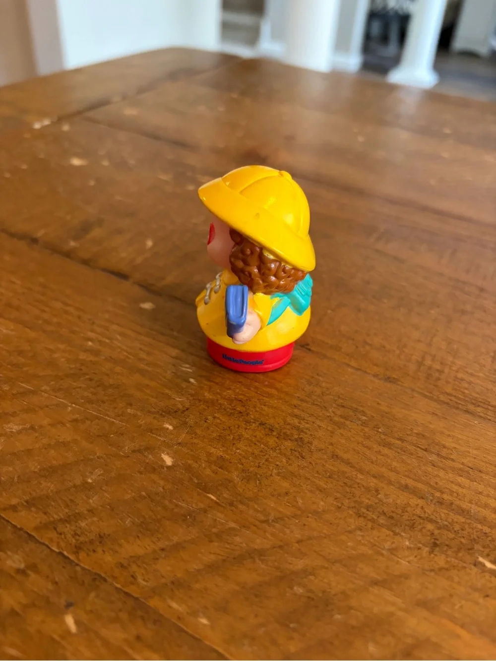 Fisher Price Little People schoolgirl Maggie in raincoat  as is